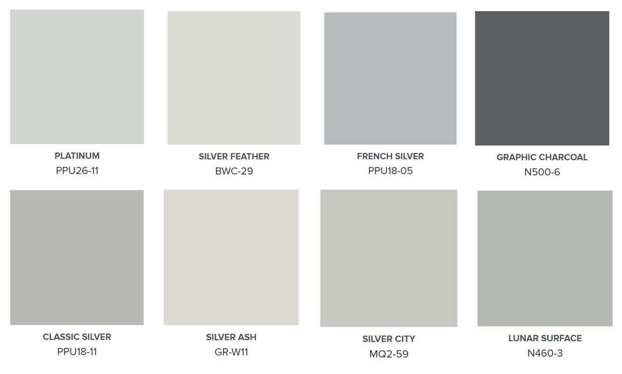 silver grey color